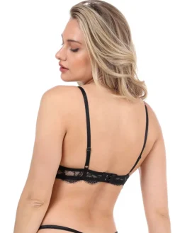 Alle Bhs^Prelude Triangel BH VALSE aus Spitze von Milano schwarz und eisblau