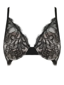 Alle Bhs^Prelude Triangel BH VALSE aus Spitze von Milano schwarz und eisblau