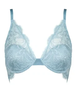 Alle Bhs^Prelude Triangel BH VALSE aus Spitze von Milano schwarz und eisblau