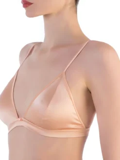Alle Bhs|Mit Seidensatin^Cotton Club Triangel-BH mit Seide REGALE glatt von Seta Superior