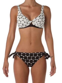Badeanzug & Bikini^Ritratti Triangel-Bikini BORACAY von Mare schwarz-weiss gepunktet