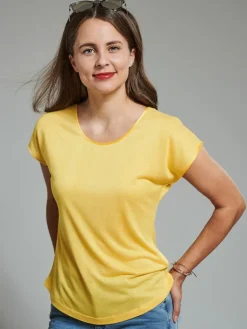 Freizeit- & Reisekleidung|T-Shirt^Kokon Zwo T-Shirt CINDA von mit Seide und Leinen