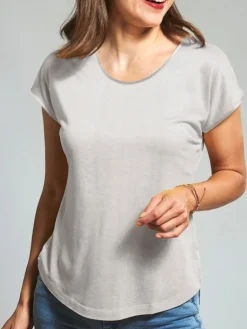 Freizeit- & Reisekleidung|T-Shirt^Kokon Zwo T-Shirt CINDA von mit Seide und Leinen