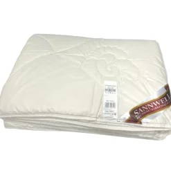 Naturhaardecken^Sannwell Vierjahreszeiten-Bettdecke mit Schafwolle von beige