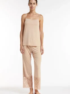 Feine Pyjamas^Vivis Viscose Pyjama ALCYONE puder-beige von zimt-beige