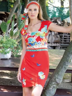 Strandkleider & Sommerkleider|Freizeit- & Reisekleidung^Chiara Fiorini Viscose Strandkleid PAPILLON No. 2 von