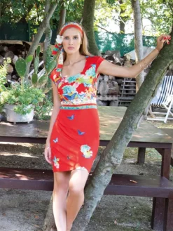 Strandkleider & Sommerkleider|Freizeit- & Reisekleidung^Chiara Fiorini Viscose Strandkleid PAPILLON No. 2 von