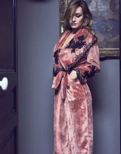 Bademantel|Lounge-Wear^Marjolaine Warmer Hausmantel FREDA lang von