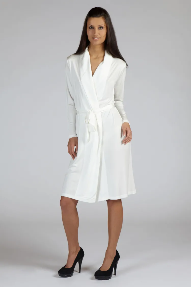 Lounge-Wear|Morgenmantel Kurz^Gattina Wirkseide Morgenmantel kurz TAHITI 100% Seide reduziert