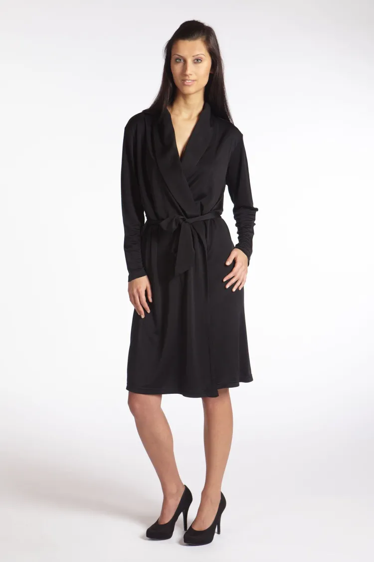 Lounge-Wear|Morgenmantel Kurz^Gattina Wirkseide Morgenmantel kurz TAHITI 100% Seide reduziert