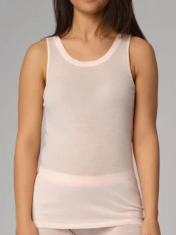 Wolle-Seide Tops|Camisole (Breite Träger)^comazo | earth Wolle-Seide Camisole UNTERHEMD 7501 uni comazo|earth schwarz oder rosa