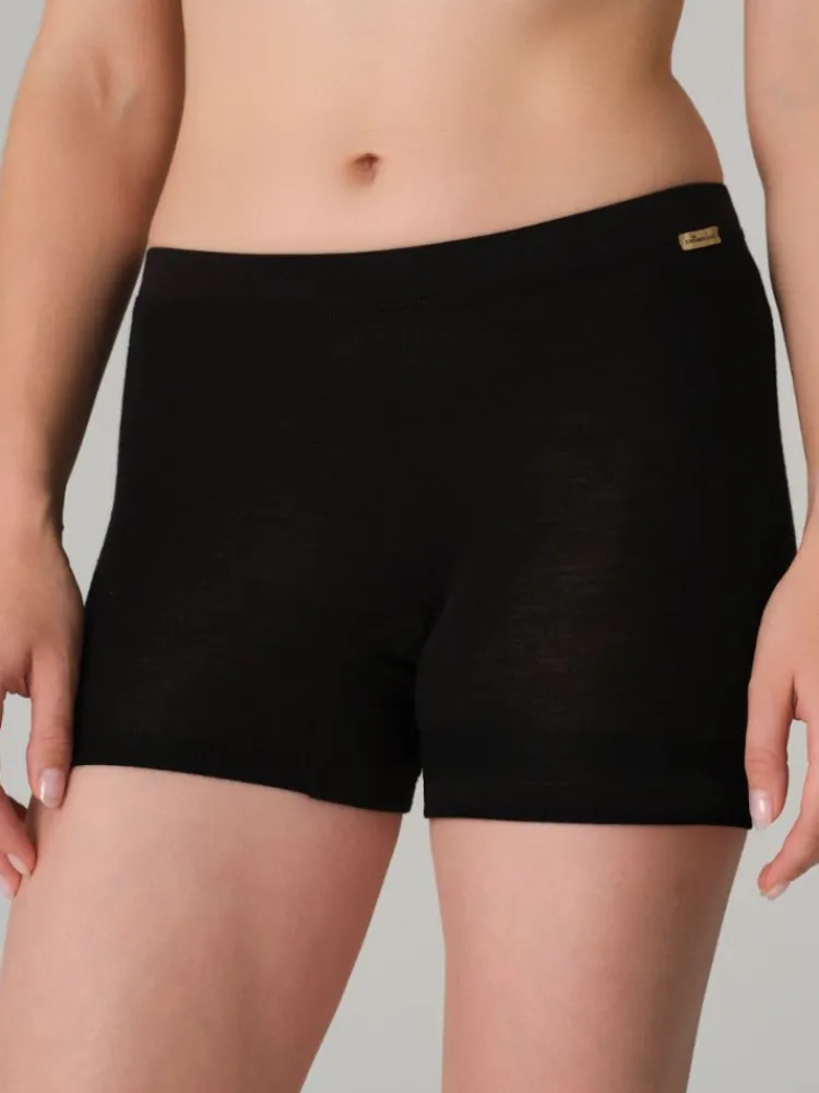 Wolle-Seide Slip|Alle Slips^comazo | earth Wolle-Seide Jersey Panty 7501 comazo|earth schwarz oder rosa