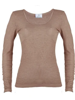 Wolle-Seide Shirts|Langarm^Madiva Wolle-Seide Langarm Shirt RUGIADA ML pflanzlich gefärbt von Ecofuture®