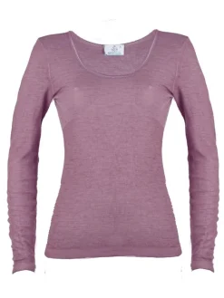 Wolle-Seide Shirts|Langarm^Madiva Wolle-Seide Langarm Shirt RUGIADA ML pflanzlich gefärbt von Ecofuture®