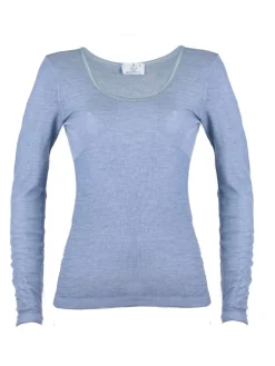 Wolle-Seide Shirts|Langarm^Madiva Wolle-Seide Langarm Shirt RUGIADA ML Pflanzenfarbe von Ecofuture®