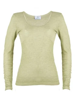 Wolle-Seide Shirts|Langarm^Madiva Wolle-Seide Langarm Shirt RUGIADA ML Pflanzenfarbe von Ecofuture®