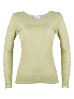 Wolle-Seide Shirts|Langarm^Madiva Wolle-Seide Langarm Shirt RUGIADA ML Pflanzenfarbe uni Ecofuture®