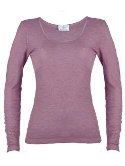 Wolle-Seide Shirts|Langarm^Madiva Wolle-Seide Langarm Shirt RUGIADA ML Pflanzenfarbe uni Ecofuture®