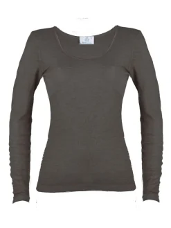 Wolle-Seide Shirts|Langarm^Madiva Wolle-Seide Langarm Shirt RUGIADA ML Pflanzenfarbe uni Ecofuture®