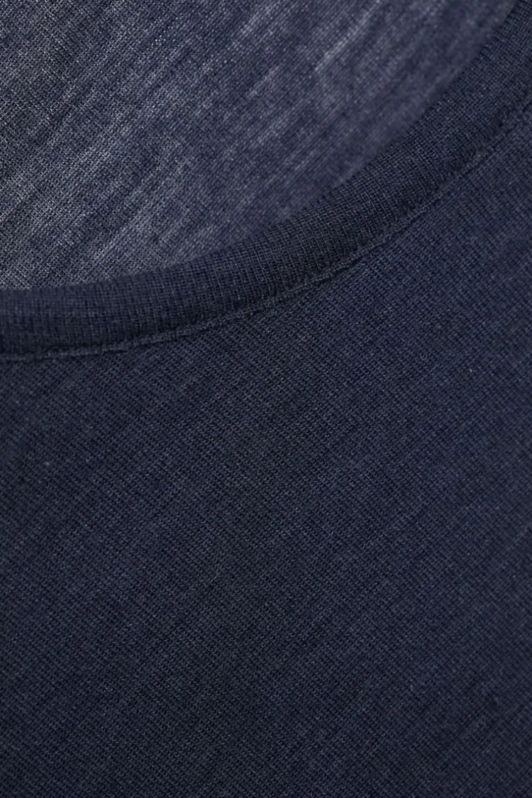 Shirt Mit Spitze|Wolle-Seide Shirts^comazo | earth Wolle-Seide Langarm Shirt 2703 in comazo|earth dunkelblau