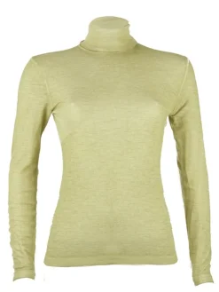 Wolle-Seide Shirts|Mit Rollkragen^Madiva Wolle-Seide Rollkragenshirt BRINA Pflanzenfarbe von Ecofuture®