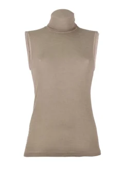 Wolle-Seide Tops|Wolle-Seide Shirts^Madiva Wolle-Seide Rollkragen-Top BRINA Pflanzenfarbe Ecofuture®