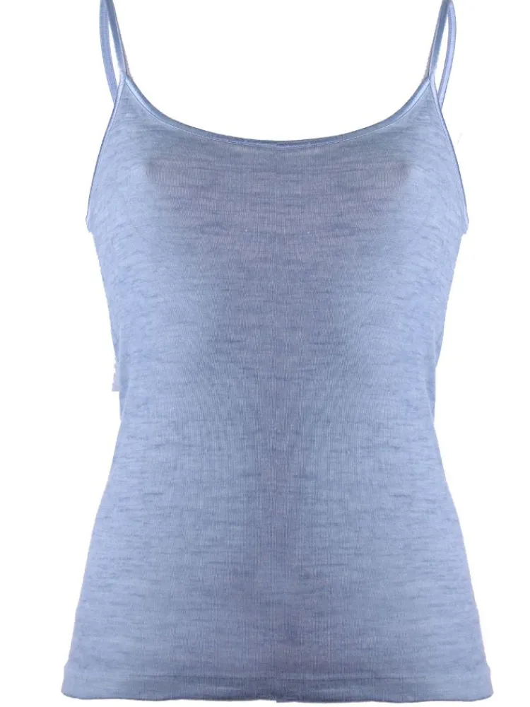 Wolle-Seide Tops|Spaghettiträger Tops^Madiva Wolle-Seide Spaghetti Top RUGIADA S/S edel Ecofuture®