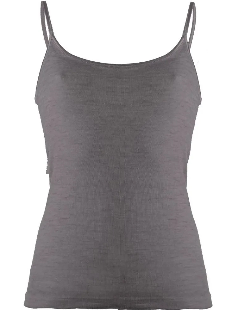 Wolle-Seide Tops|Spaghettiträger Tops^Madiva Wolle-Seide Spaghetti Top RUGIADA S/S edel Ecofuture®