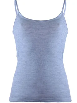 Wolle-Seide Tops|Spaghettiträger Tops^Madiva Wolle-Seide Spaghetti Top RUGIADA S/S pflanzlich gefärbt von Ecofuture®