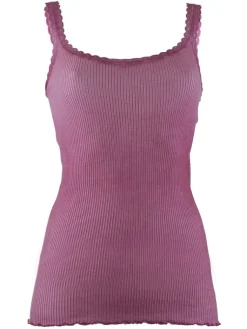 Wolle-Seide Tops|Tops Mit Spitze^Madiva Wolle-Seide Träger-Top BREEZE S/S gerippt von Ecofuture®