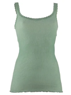 Wolle-Seide Tops|Tops Mit Spitze^Madiva Wolle-Seide Träger-Top BREEZE S/S gerippt von Ecofuture®
